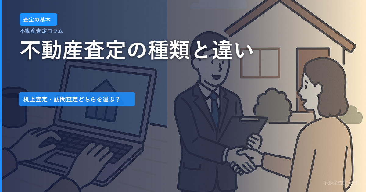 不動産査定の種類と違い｜机上査定・訪問査定どちらを選ぶべきか