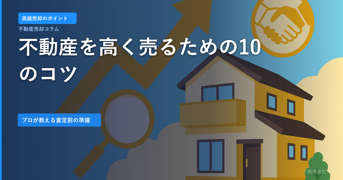 不動産売却で高く売るための10のコツ｜プロが教える査定前の準備