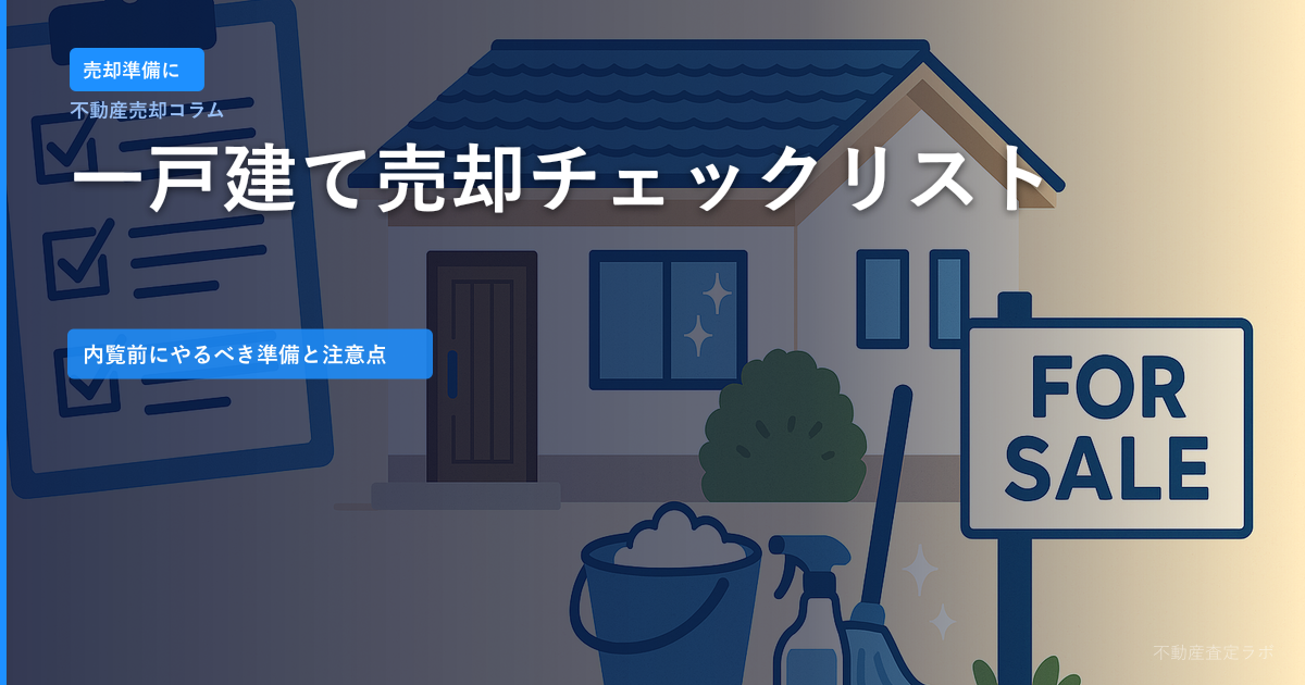 一戸建て売却チェックリスト｜内覧前にやるべき準備と注意点